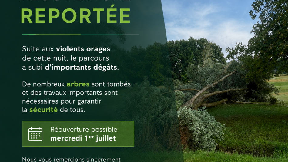 Orages violents : réouverture du golf reportée